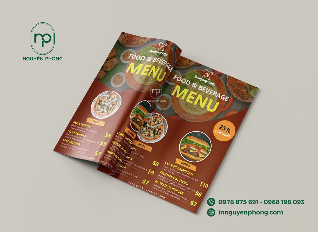 Dịch vụ in menu theo yêu cầu